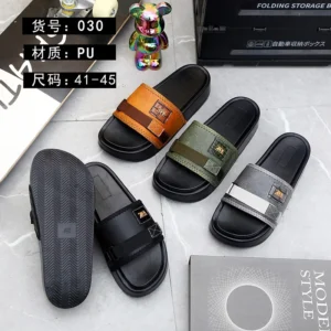 premium quality men's footwear pu slippers from factory